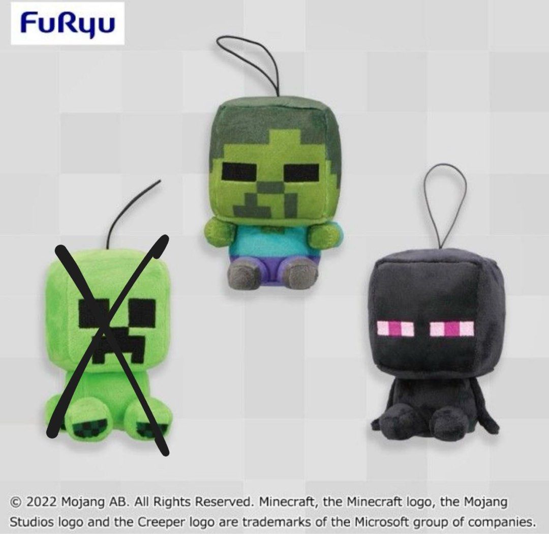 ZOMBIE left] Authentic Minecraft Creeper soft toy plush plushie