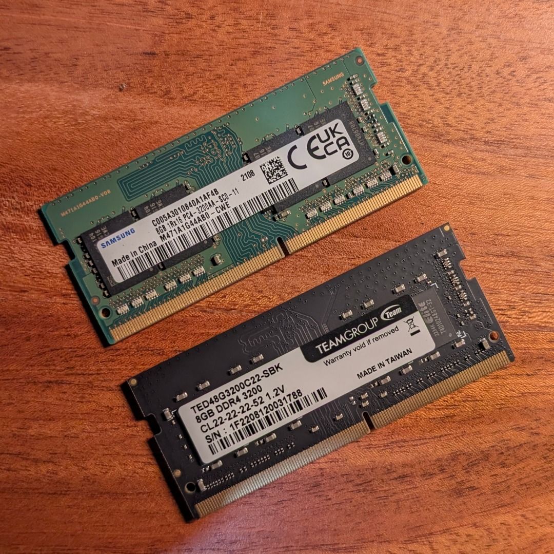 16GB RAM DDR4 2x8GB (Category: Computer Parts) located in Mapandan. Submitted by salababet (Listing ID 1366105172, Image 1). Description: Selling: 16GB RAM 2x8GB Samsung 8gb 3200 Mhz Teamgroup 8gb 3200 Mhz Negotiable RFS: upgraded to 32gb .