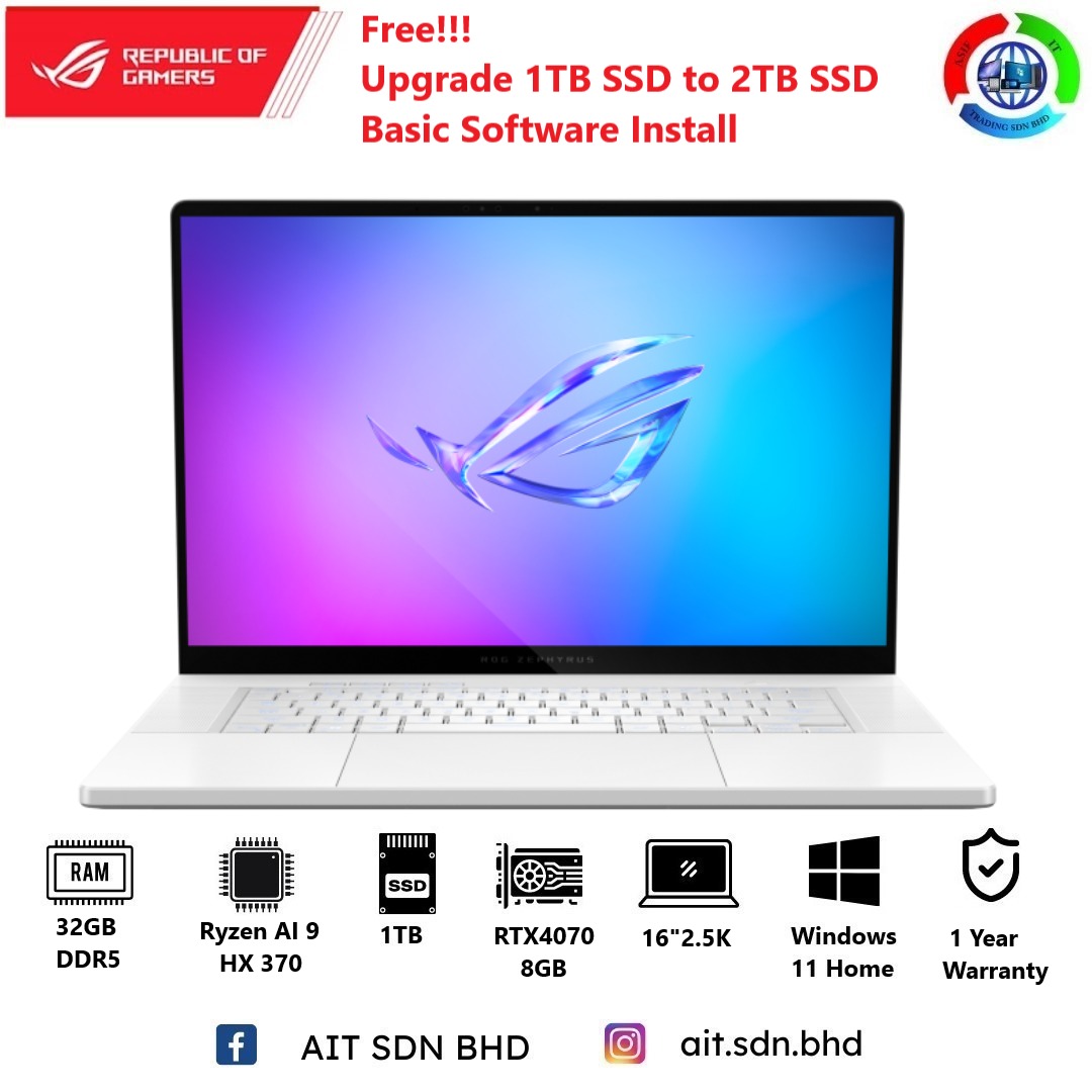 Asus ROG Zephyrus 16 Air AI Edition (2024) GA605WI370-0ECHXHB8X20 16