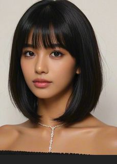 Black short wig