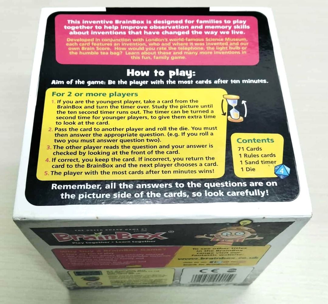 Brain Box Inventions - 71 Cards, Hobbies & Toys, Toys & Games on Carousell