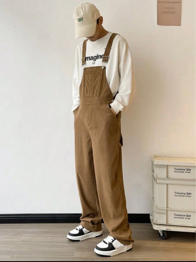 Brown Overalls (Category: Sets & Coordinates) located in Quezon City. Submitted by manilabey (Listing ID 1366116435, Image 3). Description: -Shein Men Coffee Brown Overalls for -Used once for Halloween Costume.