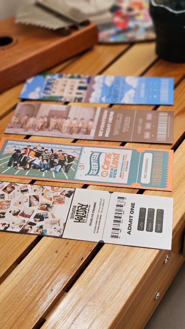 Carat Made Seventeen Tickets (Category: Events Tickets) located in Pasay City. Submitted by marielirene (Listing ID 1355395718, Image 2). Description: Personally designed these Seventeen inspired Carat Land and Concert tickets - open for Pre-Order! 💎 The minimum order is 3 pcs 💎 Turnaround time after payment is around 3-5 working days Open for custom design/s as well ☺️.