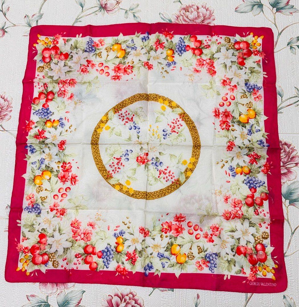 Giorgio Valentino Handkerchief (Category: Scarves) located in Manila. Submitted by rarefindsgallery (Listing ID 1366068198, Image 2). Description: Giorgio Valentino Handkerchief Size: 16.5” x 17” cotton silk Made in Japan 🇯🇵 .