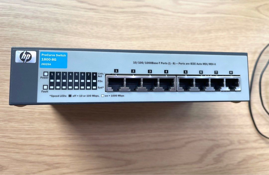 HP ProCurve 8 Port Switch 1800-8G, Computers & Tech, Parts ...