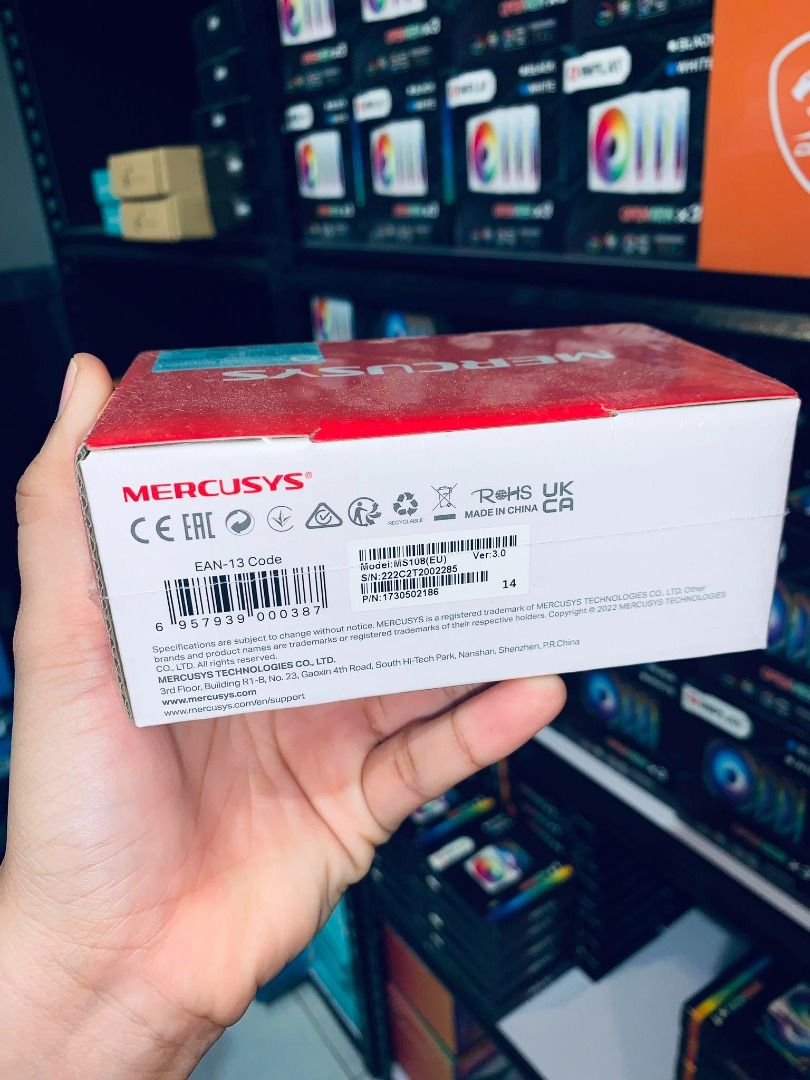 Mercusys MS108 8-Port 10/100Mbps Desktop Switch Network Switch Hub (Category: Networking) located in Makati City. Submitted by nikzworldhustle (Listing ID 1366056344, Image 3). Description: Mercusys MS108 8-Port 10/100Mbps Desktop Switch Network Switch Hub *All our products are original with warranty. *Specifications may vary depending on the model/variant. *Terms and conditions apply. *Prices are subject to change without prior notice. INSTALLME