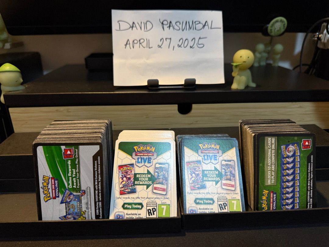 Pokemon TCG - TCG Online Code Cards (Category: Raw Singles) located in Pasay City. Submitted by djsstuff (Listing ID 1366103161, Image 1). Description: Pokemon TCG - TCG Online Code Cards Came from single packs, ETBs, collections, tins, etc. Sold per card All my Pokemon TCG items were purchased from the following sources: Datablitz Physical Stores Datablitz Online Maxsoft LZ Store In The Zone Toy Center LZ Store Squeevee's Corner LZ Store Availab