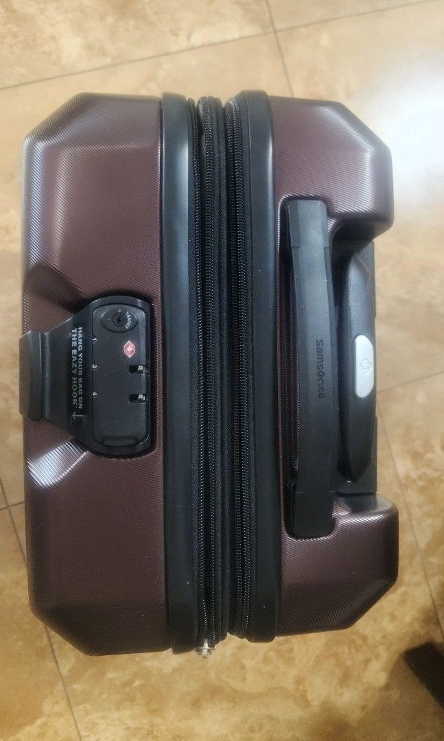 Samsonite spinner luggage (Category: Luggage) located in Manila. Submitted by sound.solution (Listing ID 1338665635, Image 2). Description: brand new authentic and original samsonite spinner luggage easy hook carrying system durable polycarbonate shell tsa lock 360 dual spinner wheels hidden expansion zipper color - soft lilac size - 28.3x19.5x13.1 inch + 1.5 inch expansion weight - 10.9lbs. price - 13,000.00php (sold) color - arctic pink size - 