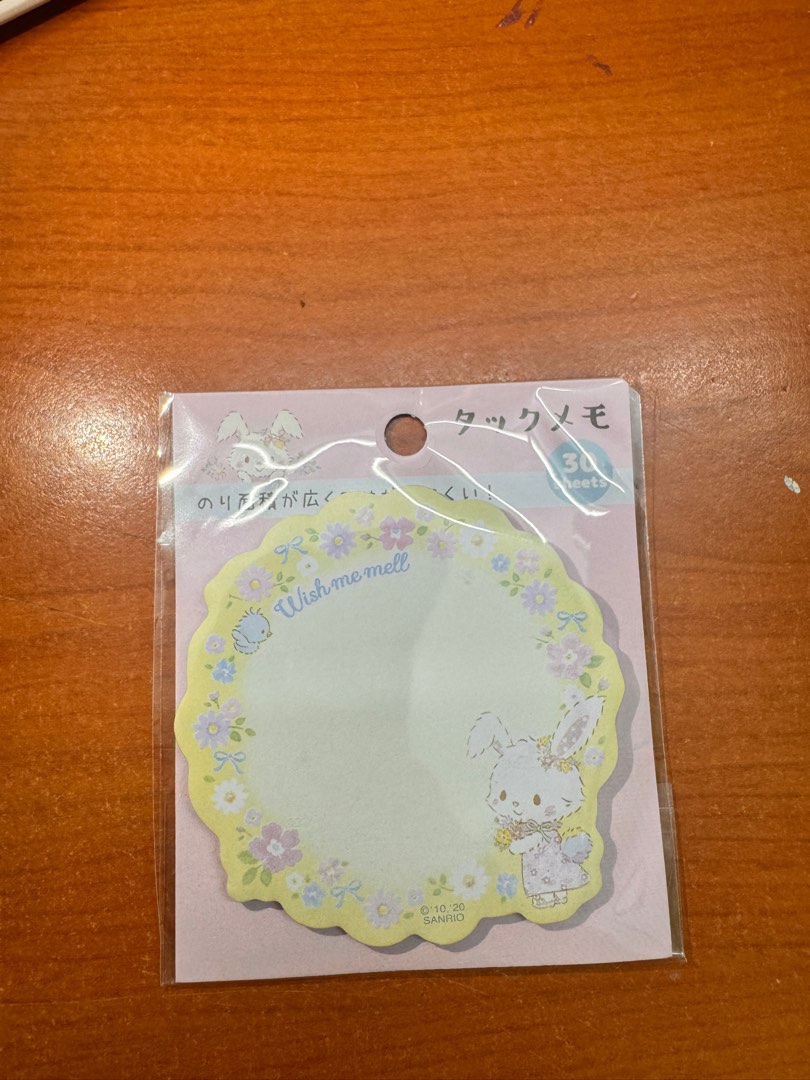 Sanrio Wish Me Mell Rabbits Note Pad Memo Pad Sticky Notes, Hobbies ...