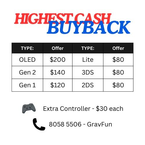 Sell your Nintendo / HIGHEST BUYBACK Cashout | Buy / Trade In , Nintendo Switch OLED Gen 1 2 Lite 3DS 2DS Wii Wii U Mario Pokemon NS )631088329881621123
