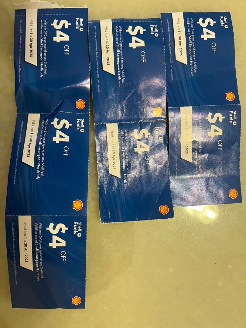 Shell voucher (Category: Vouchers) located in Singapore. Submitted by tanky2 (Listing ID 1366111985, Image 1). Description: Give away .