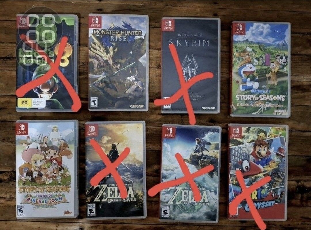 Switch games (Category: Nintendo) located in Quezon City. Submitted by ironclad19 (Listing ID 1366153666, Image 1). Description: [SELLING]! Barely used games, busy sa school Monster Hunter Rise- sold Doraemon SOS- 999 SOS Friends of Mineral Town- 899 Diablo (cartridge only)- 699 Meetup SM North.