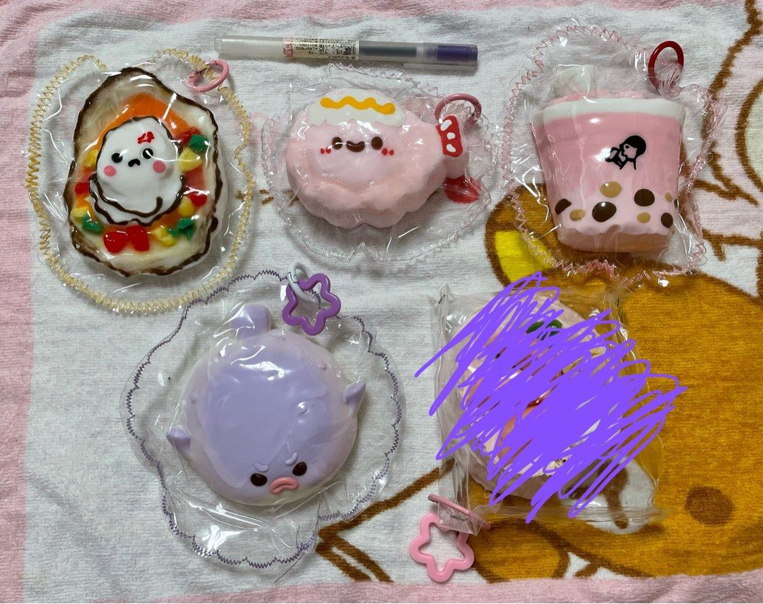 Taba squishy (Category: Designer & Blind Box Toys) located in Singapore. Submitted by lee1427 (Listing ID 1365816079, Image 1). Description: Non-toxic silicone taba squishy Pen for size gauge. Lightly squished. Top row - $15 each. Bottom row - $12 each. A dollar off each if buying more than 2 qty. Meet up at my convenience can be discussed. $1 non-refundable deposit required, remaining to be paid upon meet up. Tracked delivery - $2.70 or $3.50 de