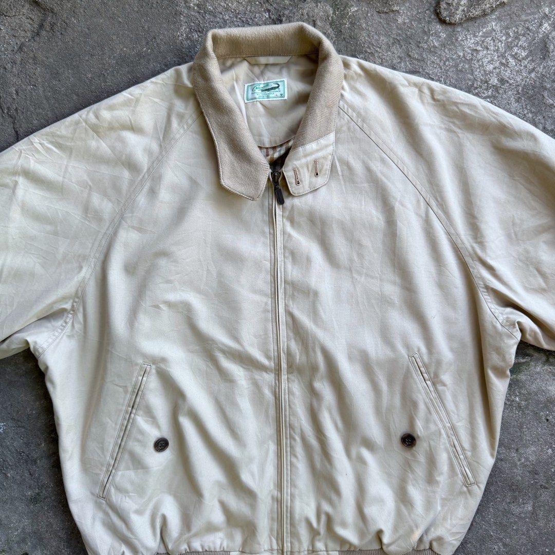 Vintage Crocodile Beige Harrington Jacket Plaid Lined (Category: Coats, Jackets and Outerwear) located in Paranaque City. Submitted by binebentakokunganotripko (Listing ID 1366159387, Image 3). Description: Size Large on tag fits L-XL Width: 25 Length: 26 lacoste alternative, ganda netooooo! In pristine condition considering its age, fav!.