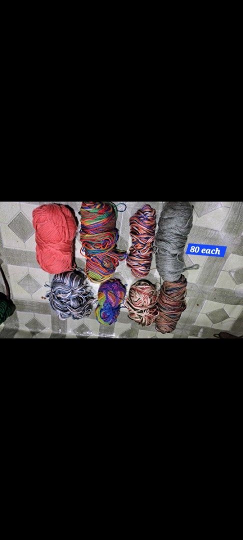 Assorted bundle yarn (Category: Craft Supplies & Tools) located in Davao. Submitted by bravemoon_556cd5 (Listing ID 1366324490, Image 2). Description: 270 to 380 we ship nationwide gcash or bank account payment mode.