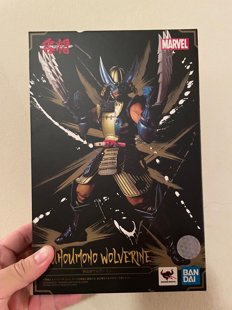 Bandai Tamashii Nations Meisho Manga Realization 1/12 Muhomono Wolverine “Marvel” Action Figure (Category: Toy Figures) located in Singapore. Submitted by jon_yoong (Listing ID 1366333809, Image 2). Description: Selling a MISB Bandai Tamashii Nations Meisho Manga Realization 1/12 Muhomono Wolverine “Marvel” Action Figure. Awesome reinterpretations of your well known Marvel Superheroes in a Japanese and Samurai feel! Successfully buyer to meet at 