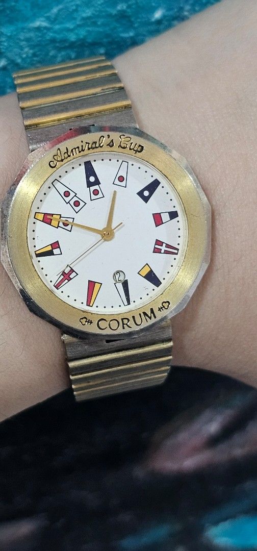 Corum Admiral's Cup Vintage (Category: Men's Watches) located in Manila. Submitted by shyysandig (Listing ID 1366241055, Image 2). Description: Vintage Corum Admiral's Cup Swiss movement Quartz Very good running condition Keeps time Fits 7 inches.