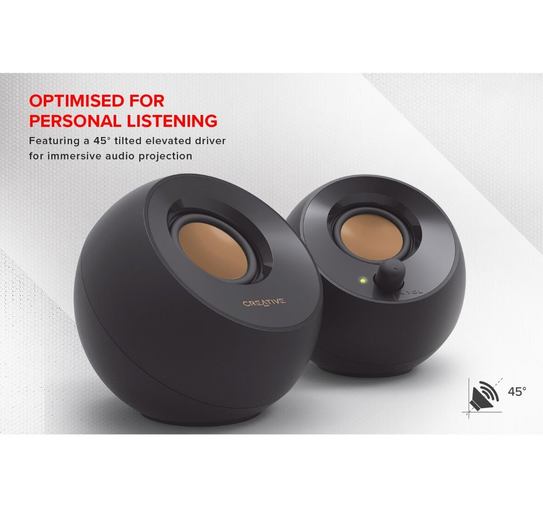 Creative Pebble MF1680 Modern 2.0 USB Desktop Speaker (Category: Soundbars, Speakers & Amplifiers) located in Manila. Submitted by infinitygadgetzph (Listing ID 1366270168, Image 3). Description: 🟩Authentic 🟩Authorized Dealer of Creative 🟩Sealed and Brand New 🟩With 3 Months Warranty (Must keep the complete carton for warranty claim) Compatible with: Windows PC, Mac SPECIFICATIONS & FEATURES: Features: 🟩Inspired by the zen Japanese rock garde