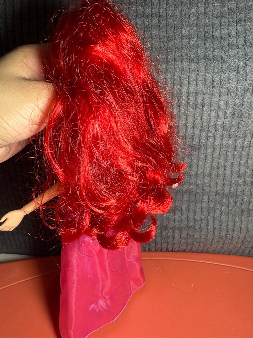 Disney store ariel 12" doll (Category: Plushies & Soft Toys) located in Echague. Submitted by tentenheartph (Listing ID 1366351260, Image 3). Description: Preloved from US WYSIWYG soft hair but still needs a big spa with clothes no shoes Articulated arms tight still rubber legs no crack no bite please manage your expectations buy at your own risk .