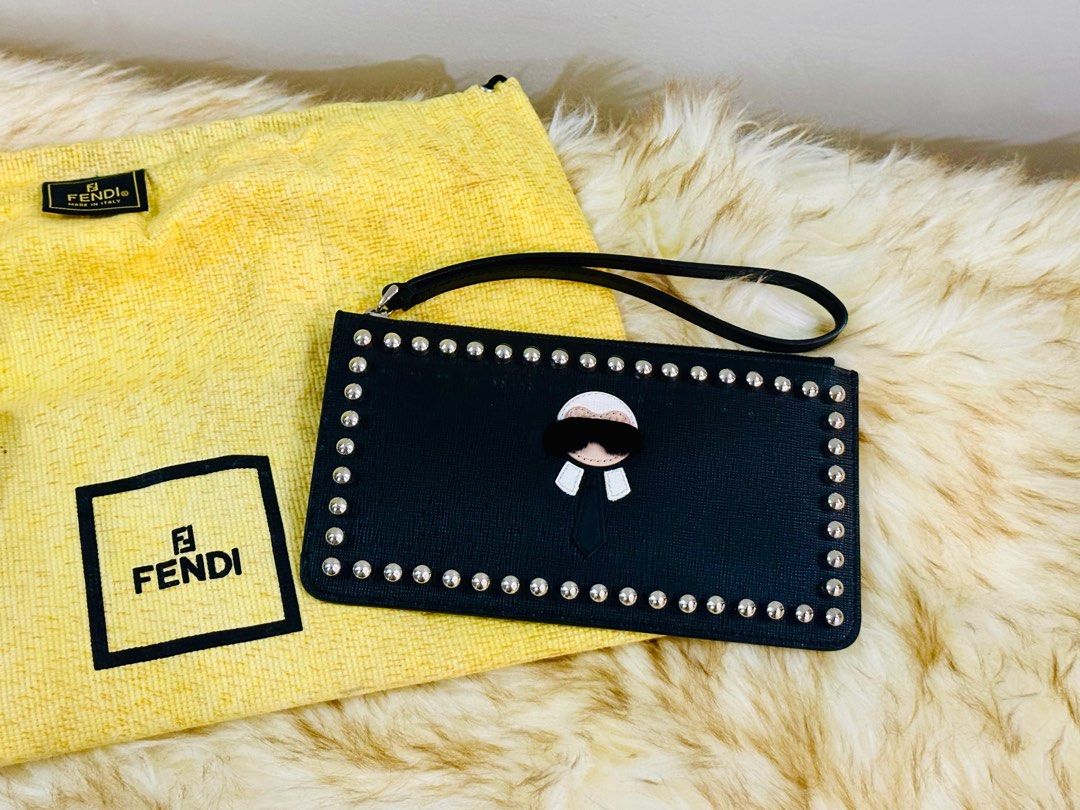 Fendi x Karl Lagerfeld Wristlet (Category: Luxury Bags & Wallets) located in Imus. Submitted by linusluxuries (Listing ID 1366336650, Image 1). Description: Good As New Original.