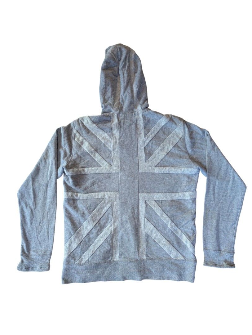 Fred Perry hoodie UK flag backhit, Men's Fashion, Tops & Sets