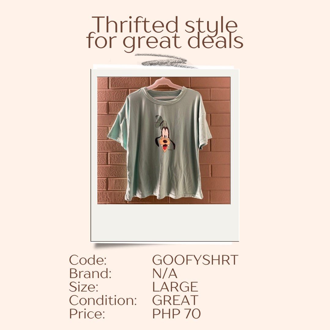 Goofy teal shirt (Category: Shirts) located in Las Pinas. Submitted by DailyssentialsbyD (Listing ID 1366205131, Image 1). Description: .