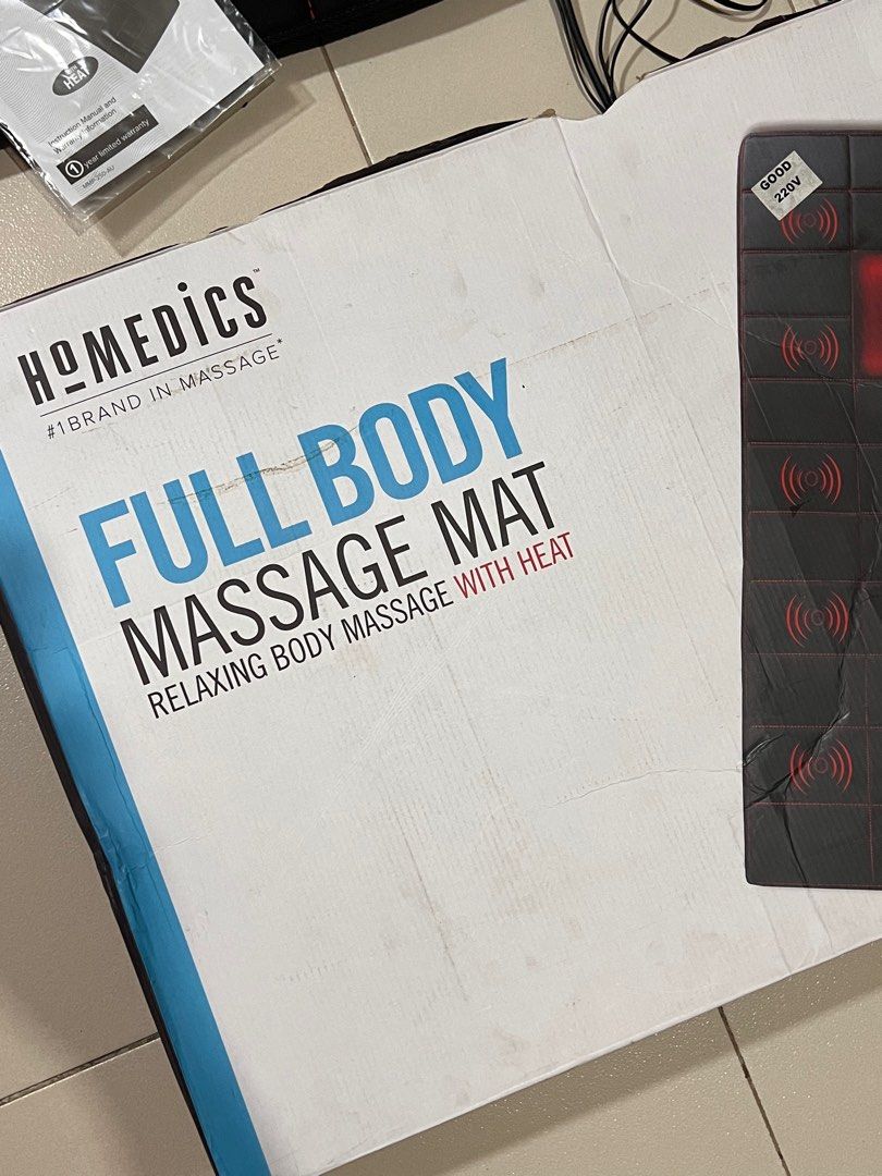 Homedics Full Body Massage Mat (Category: Massage Devices) located in Rizal. Submitted by arryn (Listing ID 1366345270, Image 2). Description: Rfs:Decluttering Brought this last year for 3k Never used With box and price tag Details in the uploaded pics Pm for more details 🙂 Thank you! .
