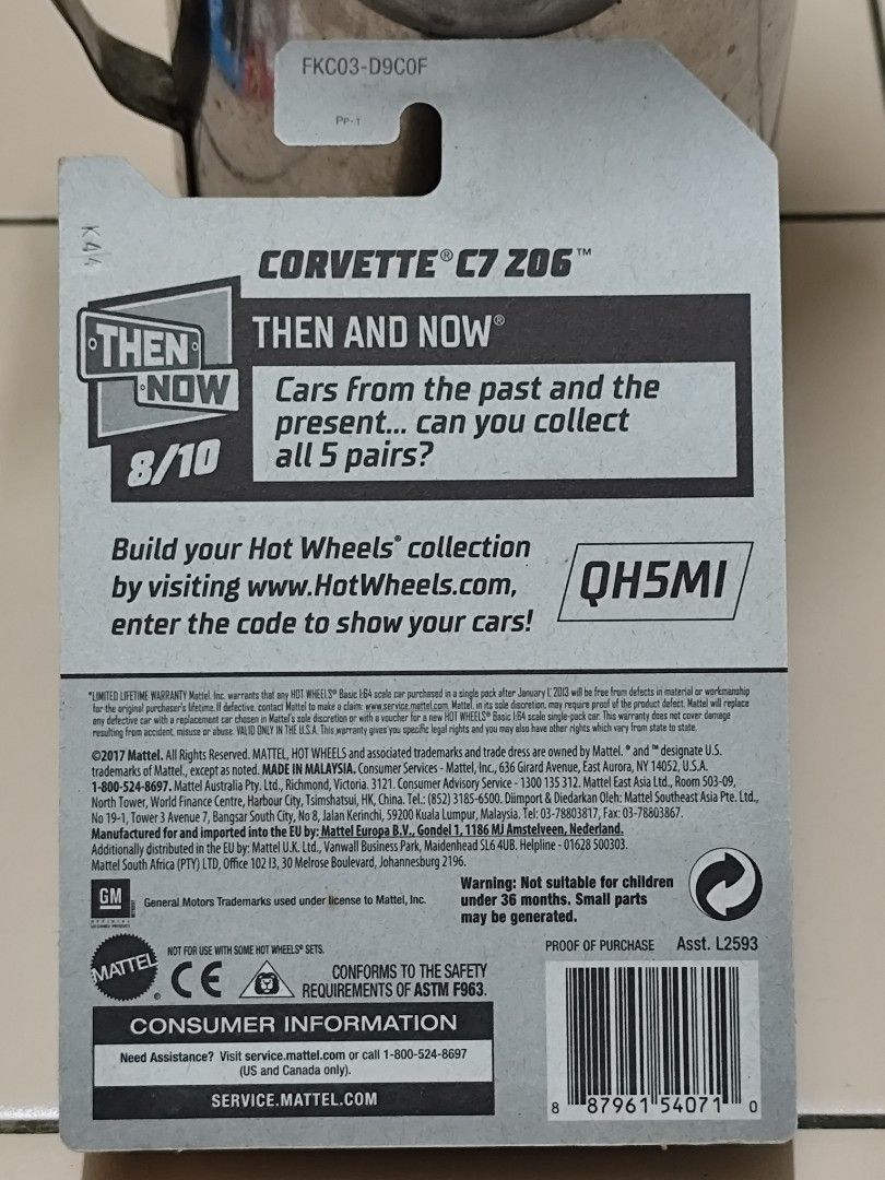 Hotwheels Race Team Corvette C7 R 2019 228b | Meses sin interés