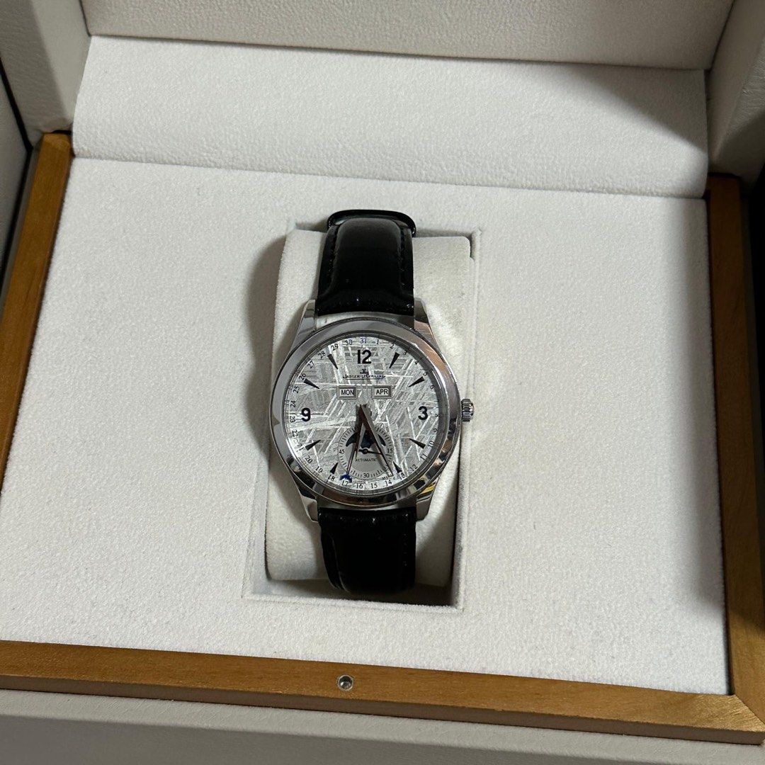 Jaeger-LeCoultre (Category: Watches) located in Singapore. Submitted by septuple (Listing ID 1366363306, Image 3). Description: JLC Master Calendar Meteorite Dial Reference Number: Q1558421 Steel case 39mm Comes with box and papers .
