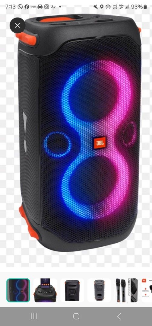JBL Partybox 110 (Category: Soundbars, Speakers & Amplifiers) located in Singapore. Submitted by johnathan21 (Listing ID 1366366185, Image 1). Description: like new.