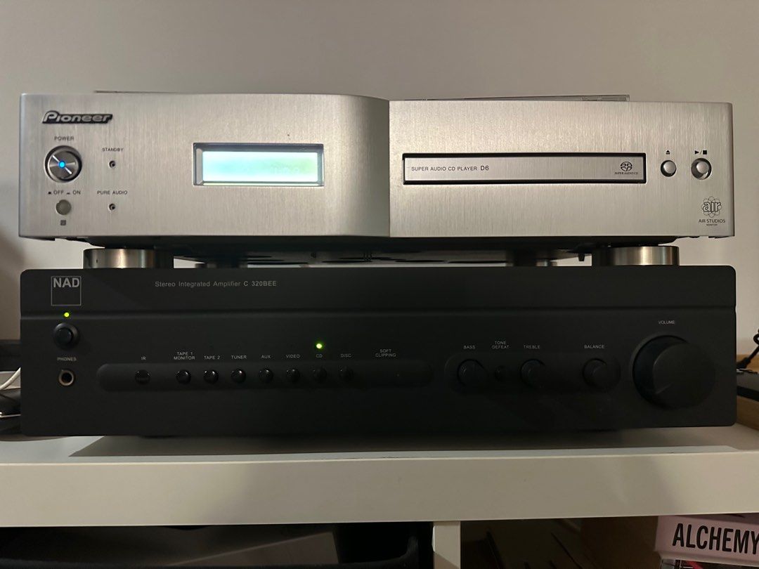 KEF LS50 with NAD C320BEE integrated amp63205308033409111