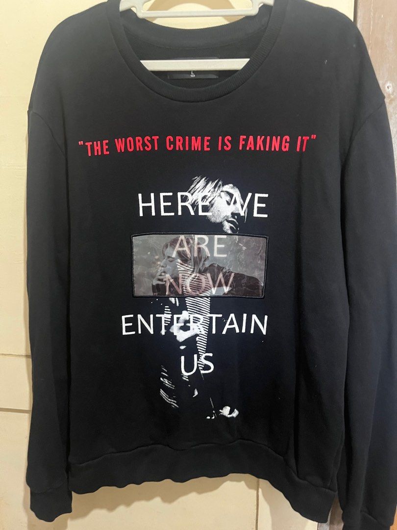 Kurt Cobain Longsleeve (Category: Longsleeves) located in Quezon City. Submitted by onlinedeclutterr (Listing ID 1366269394, Image 1). Description: Width: 22 Length: 27 500 + Shipping fee.