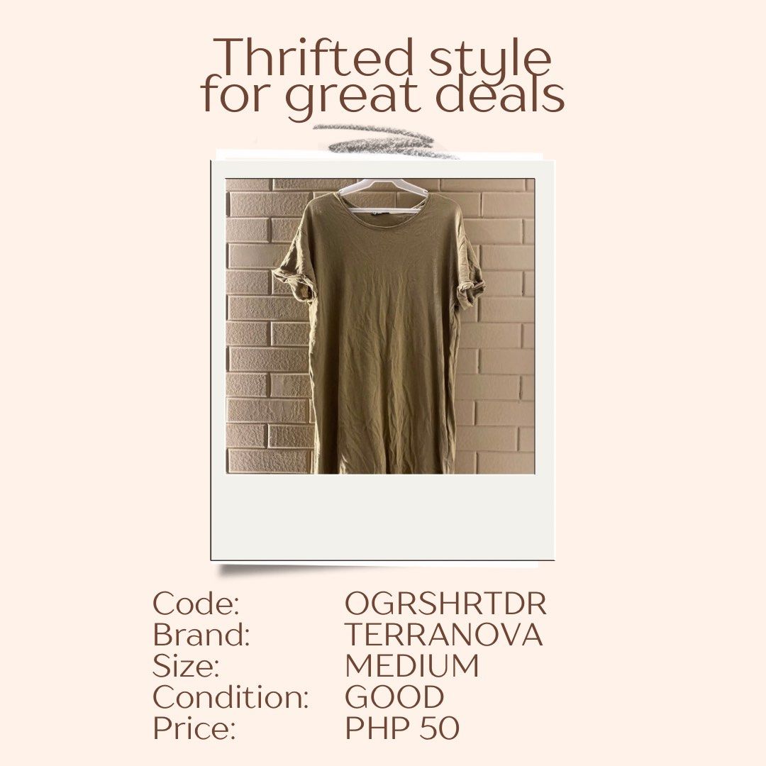 Long shirt army green (Category: Shirts) located in Las Pinas. Submitted by DailyssentialsbyD (Listing ID 1366204611, Image 1). Description: Para siyang dress na shirt.