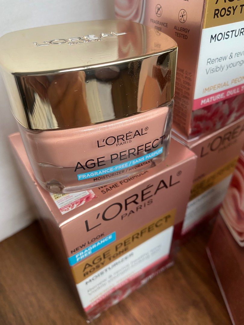 Loreal Age Perfect Rosy Tone Moisturizer 48g (Category: Face Care) located in Mandaluyong City. Submitted by bloomph.beauty-official (Listing ID 1366225770, Image 3). Description: 100% Guaranteed Authentic. Imported from the USA On hand & Ready to Ship Renew and Revive a Blushed Rosy Tone From Within. Skin is hydrated and has a healthy blush. Instantly revive skin’s rosy tone. Age Perfect® Rosy Tone Moisturizer is a daily face cream for mature, d