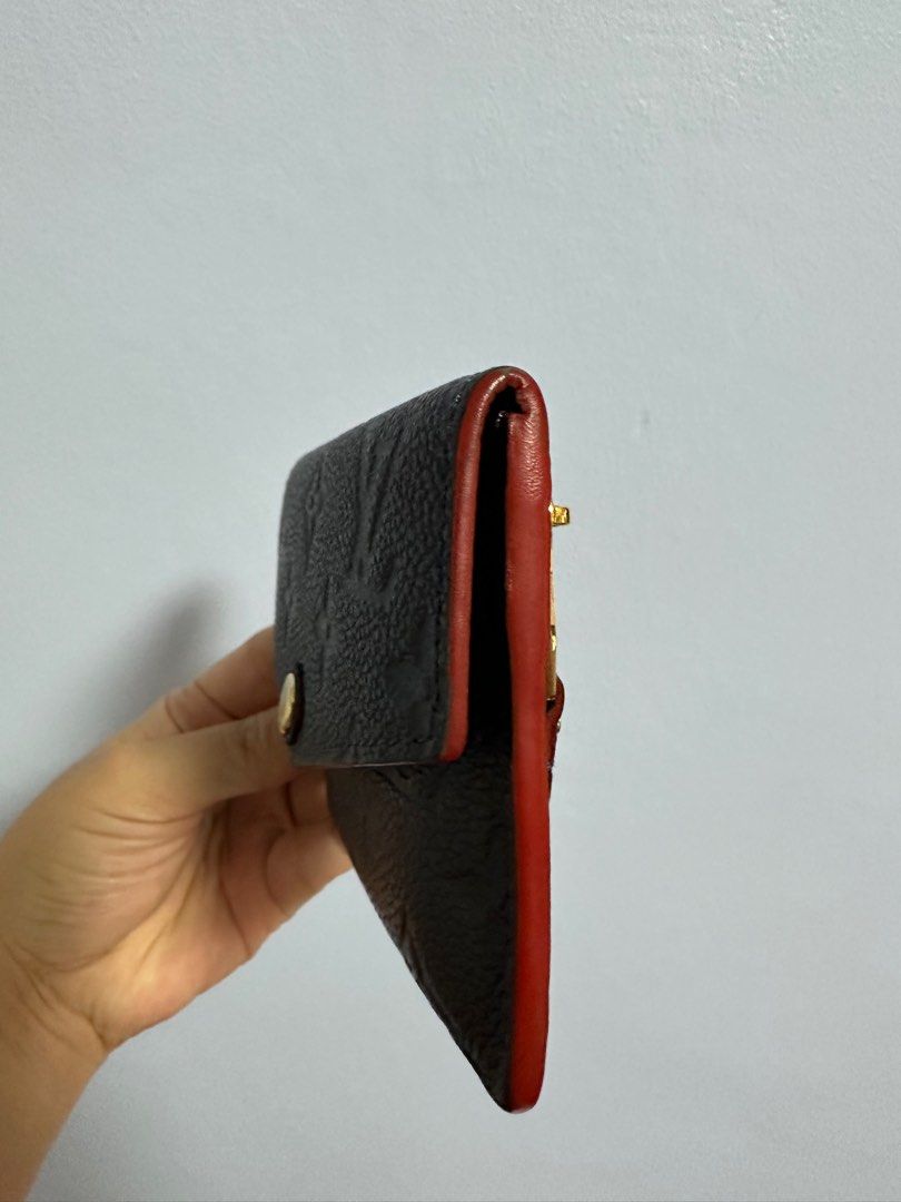 LV Key Pouch Marine Rouge (Category: Luxury Bags & Wallets) located in Quezon City. Submitted by eimaj08 (Listing ID 1366346895, Image 2). Description: 100% Authentic Key Pouch Monogram Empreinte Color: Marine Rouge / Gold hardware Comes with original dustbag and box Size: 13x9x1.5cm.
