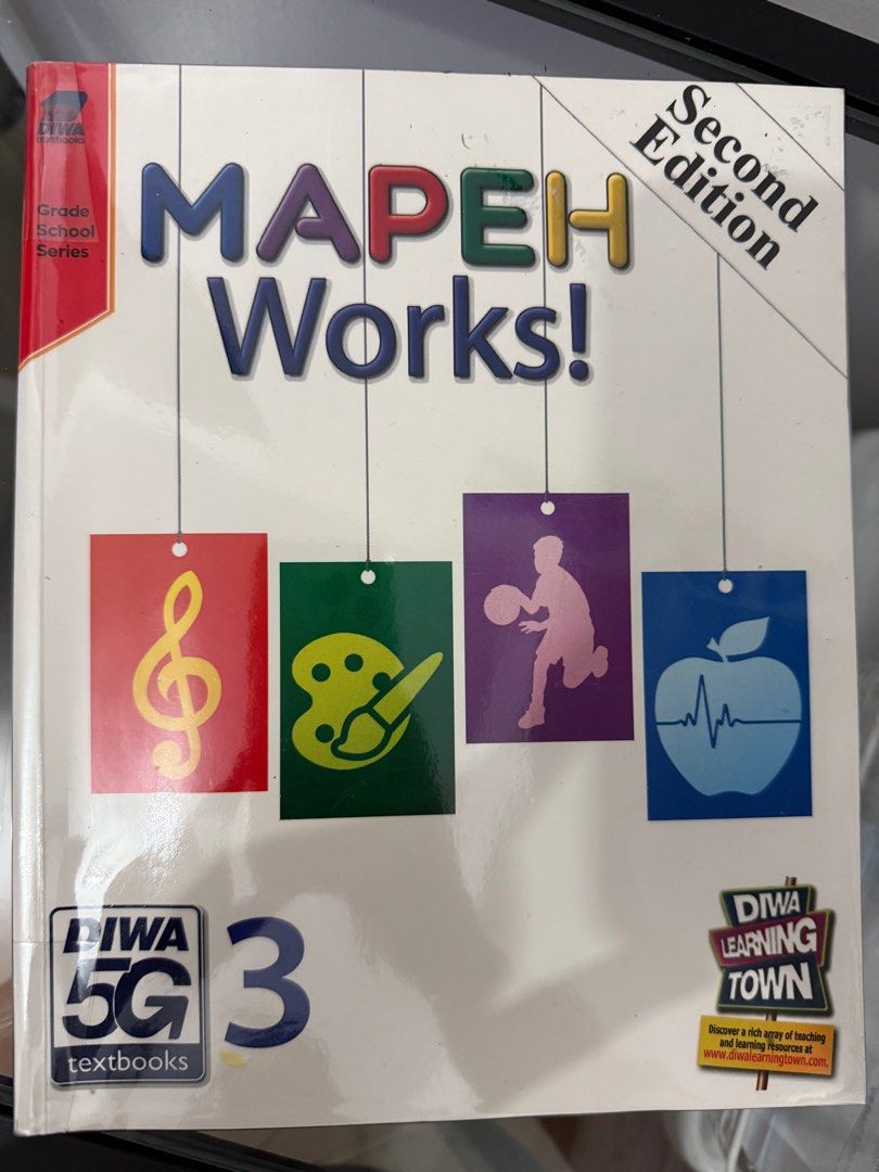 GRADE 3 BOOK - MAPEH WORKS! (Second Edition) (Category: Textbooks) located in Manila. Submitted by disneyprincess852 (Listing ID 1366222649, Image 1). Description: - Publisher: DIWA LEARNING SYSTEMS INC. NOTE: - some pages have highlights but does not affect the book’s functionality - all answers / pencil marks were erased neatly.