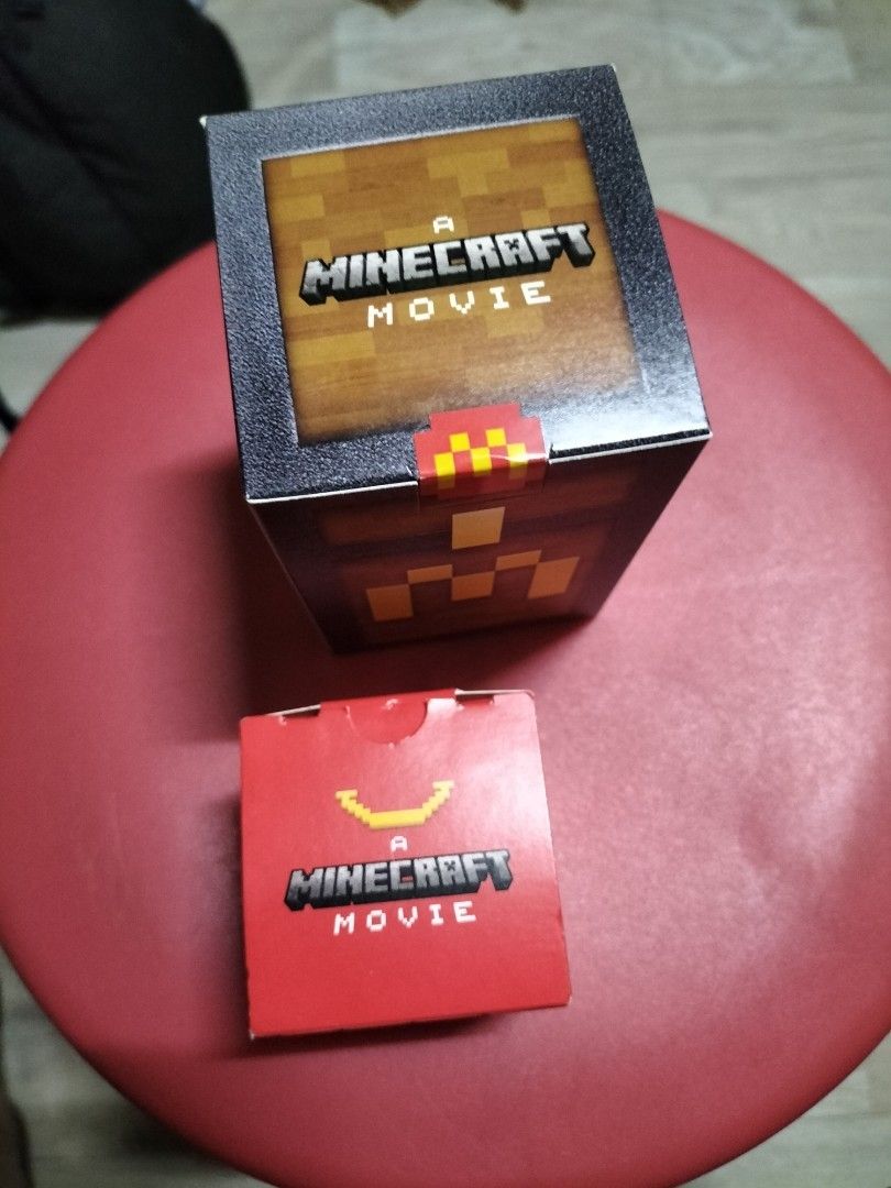 McDonald's Minecraft Fry helmet (Category: Character Goods) located in Manila. Submitted by rrrrjds (Listing ID 1366219256, Image 2). Description: Fry helmet with codes 200 creeper 100 skeleton 100 take all 350pesos.