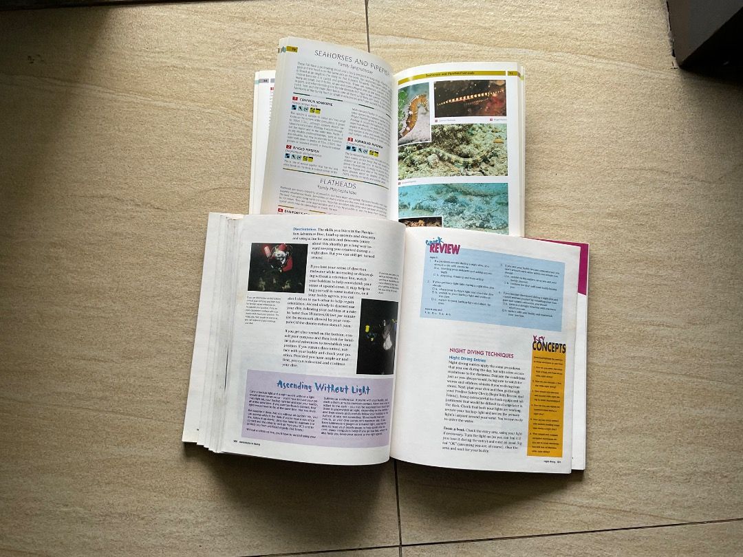 PADI Dive Manual, Philippine Reef Guide, Hobbies & Toys, Books ...