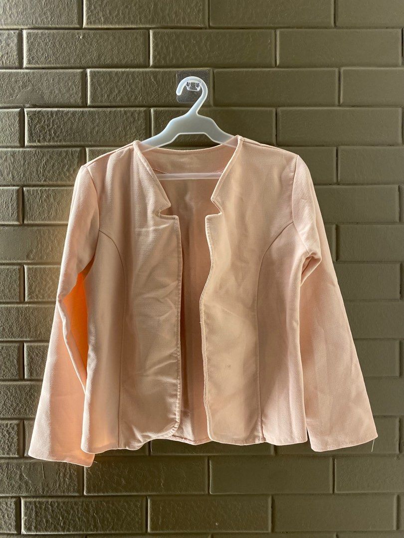Pink Salmon Blazer (Category: Coats, Jackets and Outerwear) located in Las Pinas. Submitted by DailyssentialsbyD (Listing ID 1366205668, Image 2). Description: Na-stuck lang to sa cabinet, never worn..