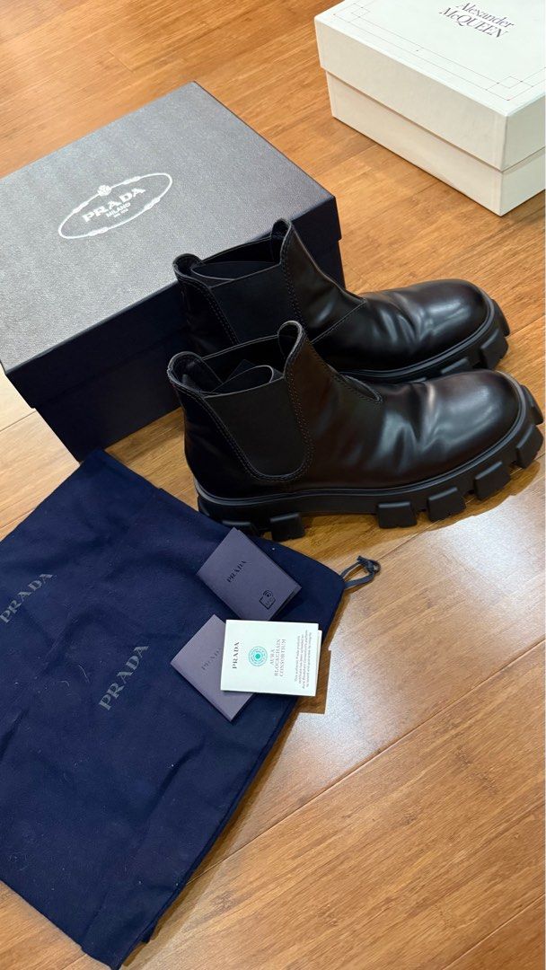 PRADA MONOLITH BOOTS (Category: Sneakers & Footwear) located in Makati City. Submitted by missthing888 (Listing ID 1366337927, Image 1). Description: .