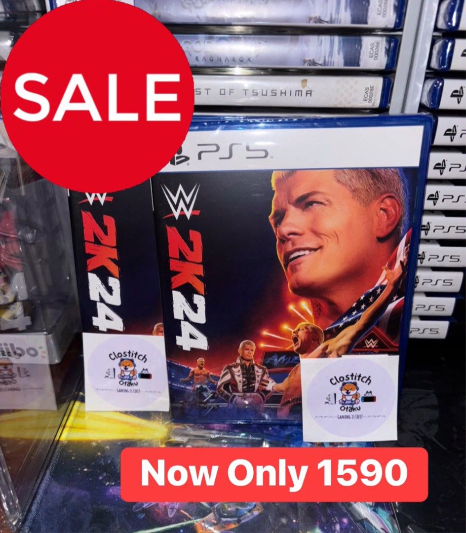 PS5 WWE 2K24 Sale! (Category: PlayStation) located in Quezon City. Submitted by clostitchotaku100 (Listing ID 1366206505, Image 1). Description: ☑️Brand New ☑️Sealed ☑️ 100% Original ☑️Payment Methods: COD(2k max), Gcash, BPI ☑️Shipping via lala move. Buyer’s Expense ☑️ Location: Wilsonville Subdivision Project 6, Culiat Quezon City ☑️Fb Main marketplace: Clostitch Otaku.