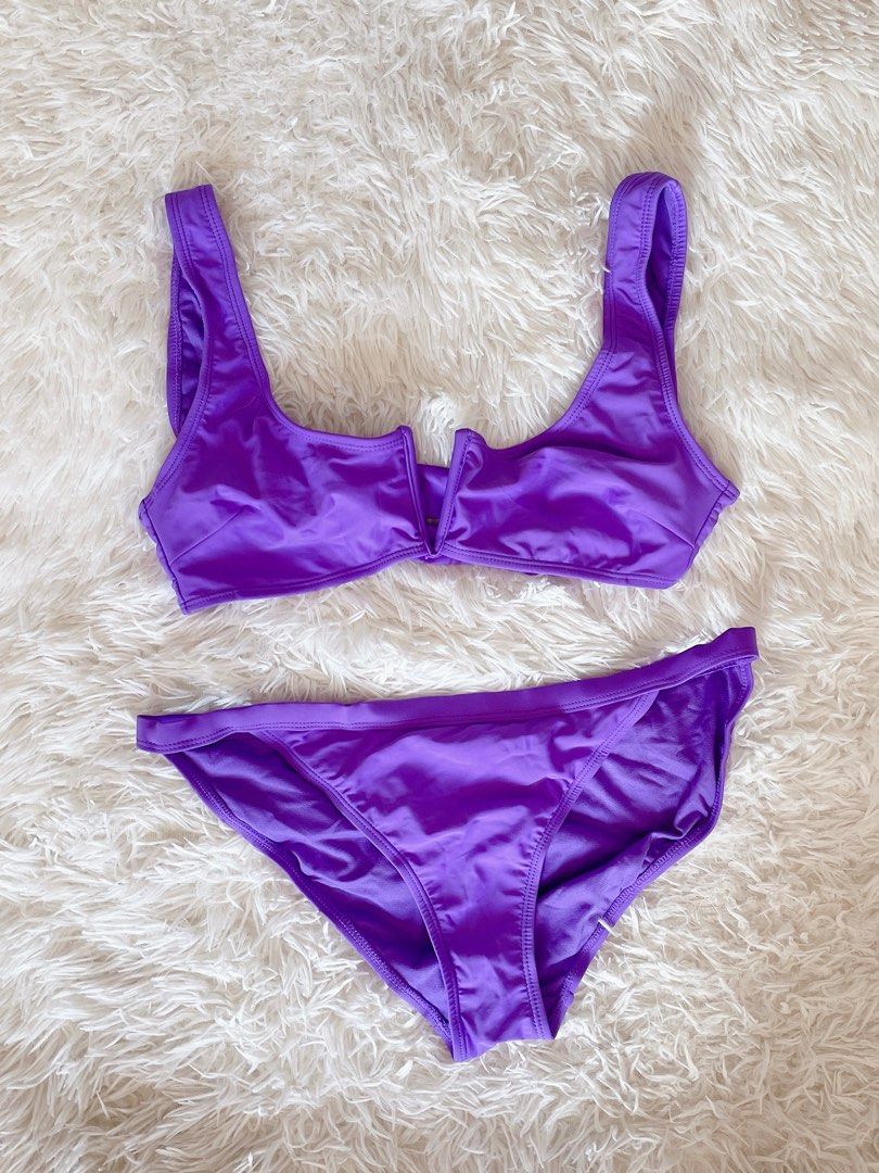 Purple Bikinis (Category: Bikinis & Swimsuits) located in Rizal. Submitted by invademyclosetmanila (Listing ID 1366253626, Image 2). Description: Large on tag.