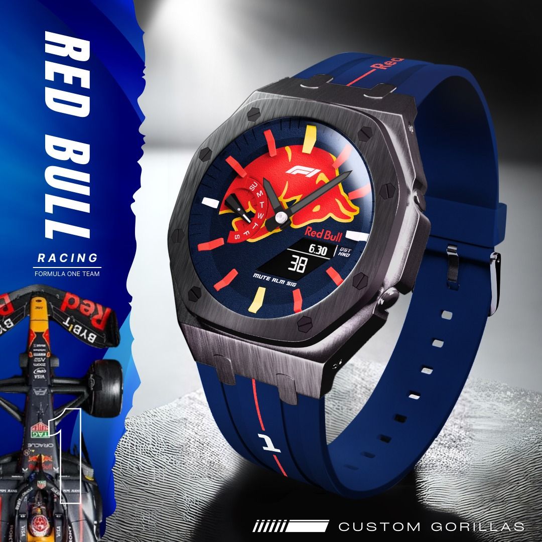 Red Bull F1 G-Shock GA-2100 CasiOak Watch | Custom G-Shock Watch 