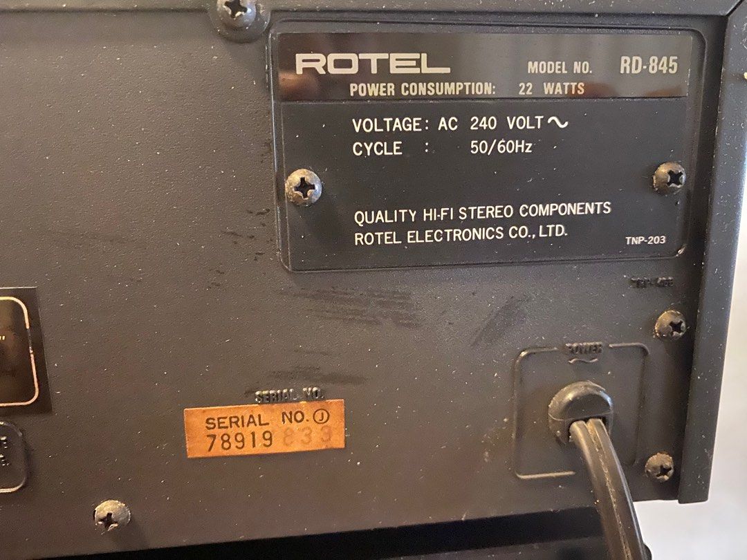 Rotel RD-845 Cassette Deck used, Audio, Other Audio Equipment on Carousell