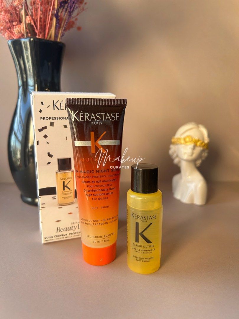 Sephora Beauty Insider Kerastase (Category: Hair) located in Manila. Submitted by makeupcurates (Listing ID 1366215949, Image 1). Description: Sephora Beauty Insiders 💄💄💄 650 php each set Kerastase Hair oil and night hair serum Full sizes retail for 3k+ hair care holy grails These are all mini sizes. Best for trying out products before committing to a full size. PM for orders! We have so many stocks po 😉😁 .