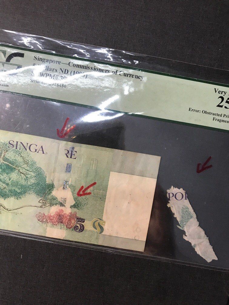 Sg notes $5 error (Category: Currency) located in Singapore. Submitted by isellyoulor (Listing ID 1366206491, Image 3). Description: .