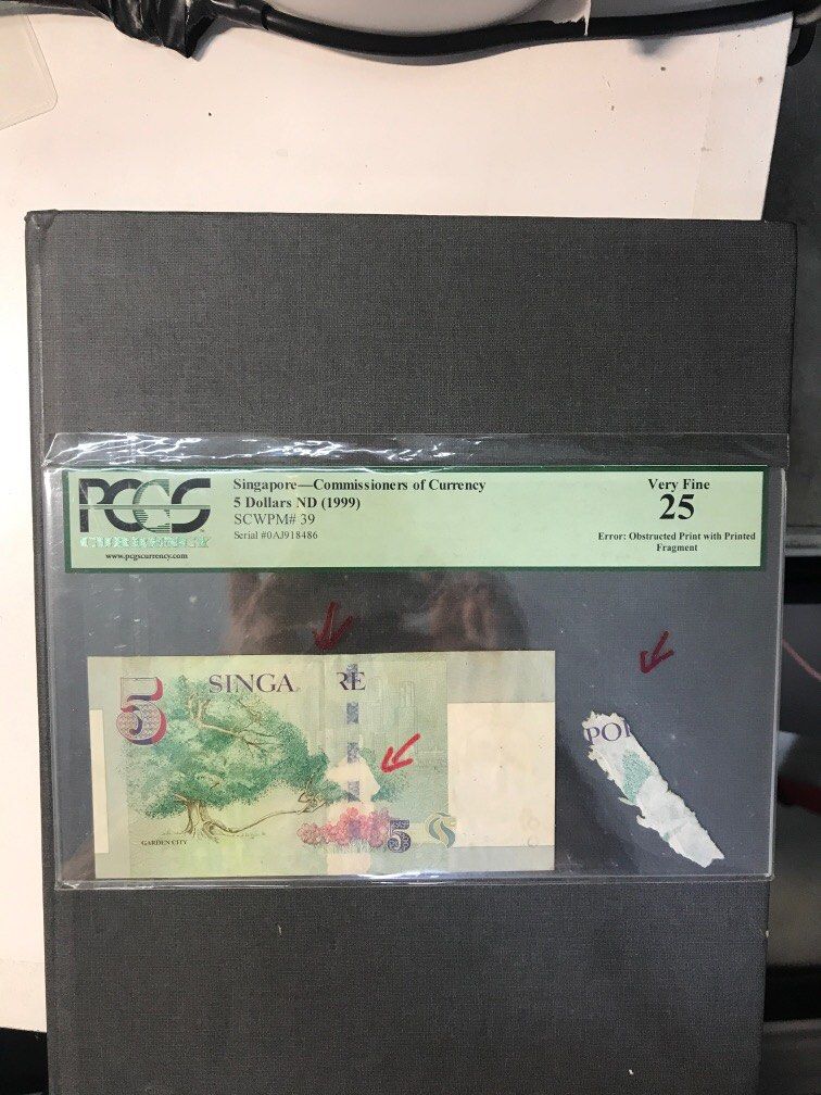Sg notes $5 error (Category: Currency) located in Singapore. Submitted by isellyoulor (Listing ID 1366206491, Image 1). Description: .