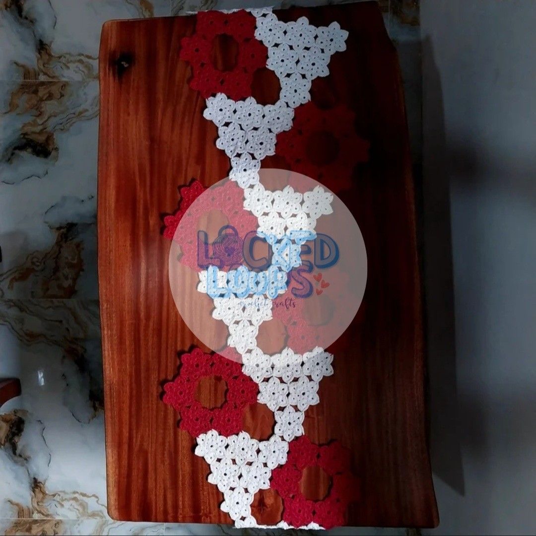 Table runner Crochet (Category: Table Linen & Textiles) located in Bulacan. Submitted by mbernnadett8 (Listing ID 1366307580, Image 2). Description: A very decorative table runner for your interior! Measuring approximately 4.2 feet in total. Available for customization and in different colors..