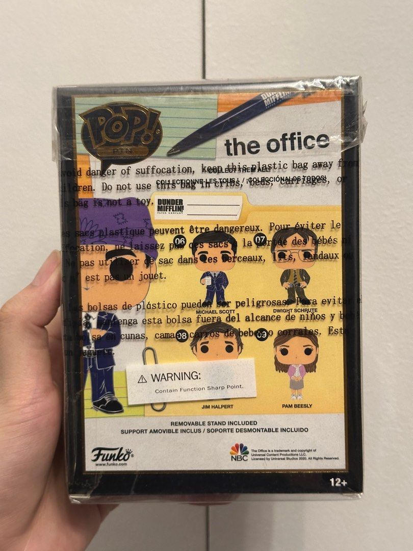 The Office Prison Mike Funko Pin (Category: Western Merchandise) located in Davao. Submitted by variant_arts (Listing ID 1366273524, Image 3). Description: Rare item. Headband area is like a cloth texture I think. Shipping Fee to be covered by the buyer Payment method: Gcash, Maya, Online bank transfer to BPI.