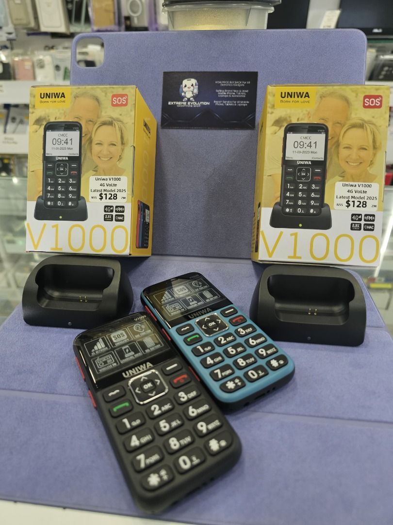 Uniwa 4G Volte Basic Senior Phone Big Keypad Better Screen Display ...